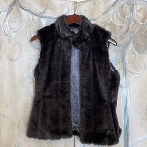 Banana Republic faux mink vest